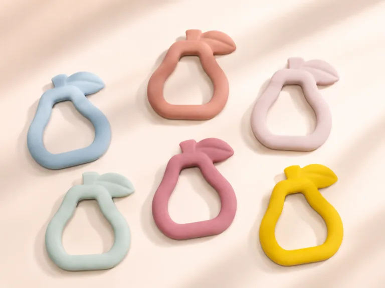 Silicone Pear Baby Teether
